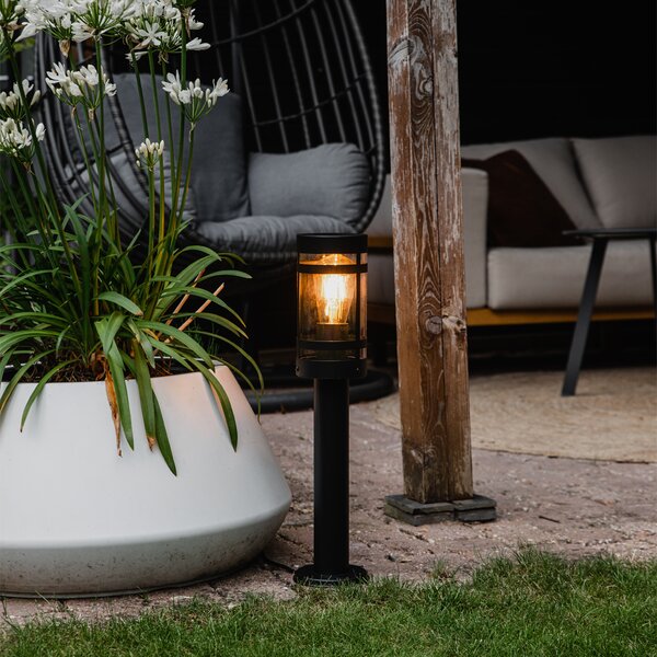 Moderní venkovní lampa černá 50 cm IP44 - Gleam