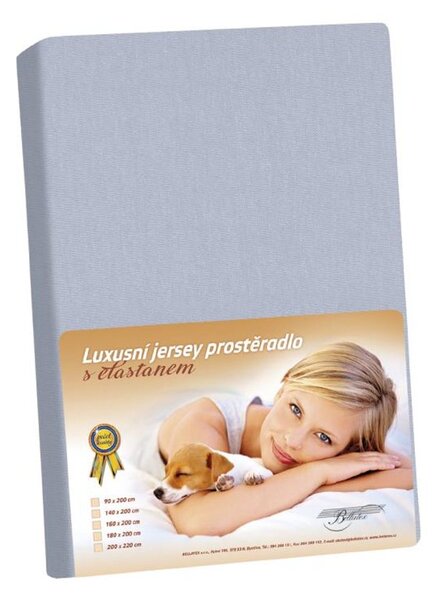 Jersey s elastanem - 90x200 cm světle šedá