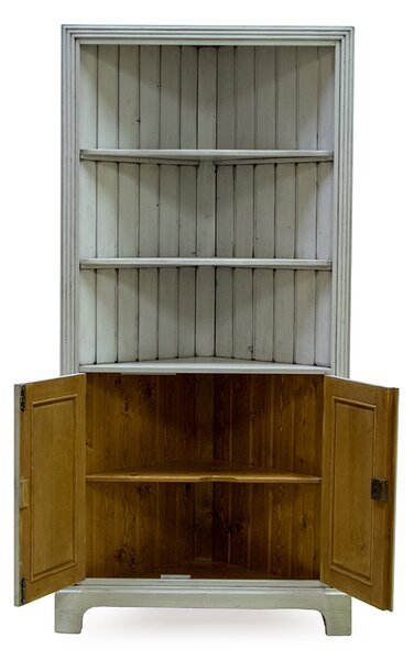 Šedá rohová skříňka - koutnice