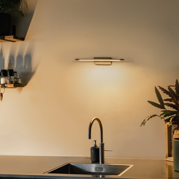 Moderní nástěnné svítidlo černé 41,5 cm vč. LED IP44 - Jerre
