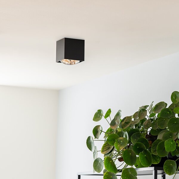 Designové bodové světlo černé čtvercové - Box