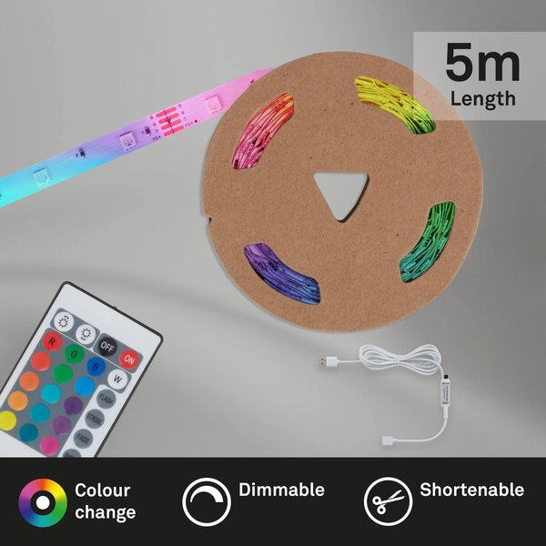 BRILO 2308-150 RGB LED pásek 500 cm 0,04W bílé - BRILO