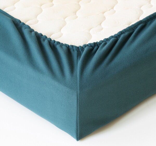 Napínací fleecové prostěradlo Ourson® 350g/m2 petrolejová 90x190 cm
