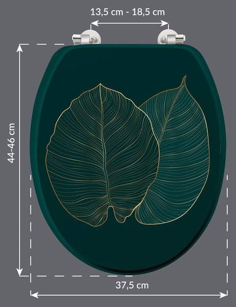 Záchodové prkénko 37,5 x 47 Jade – douceur d'intérieur