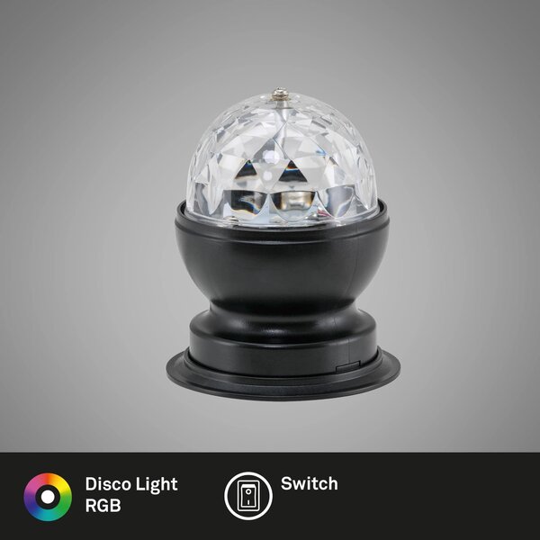 BRILO 7347-015 AKCE - RGB LED stolní lampa, pr. 8,8 cm, 3 W, černá - BRILO