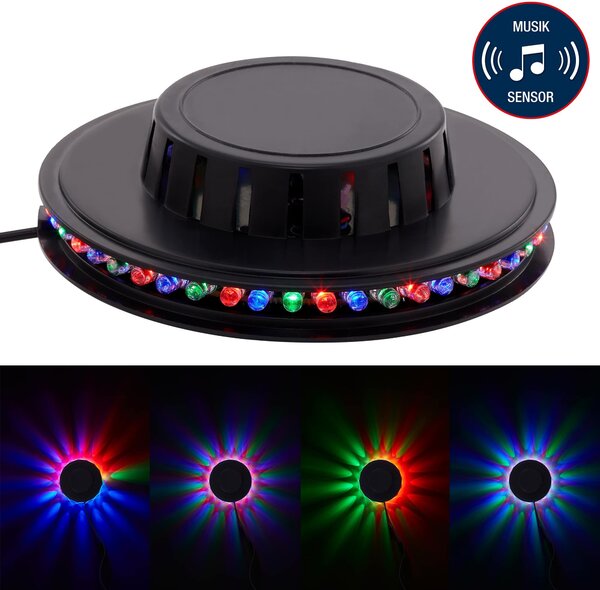 BRILO 2341-048 LED RGB světelný puk pr. 12,5 cm max. 3W černá - BRILO