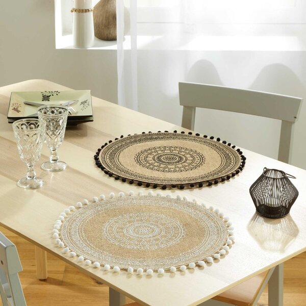Jutové prostírání ø 38 cm Renata – douceur d'intérieur