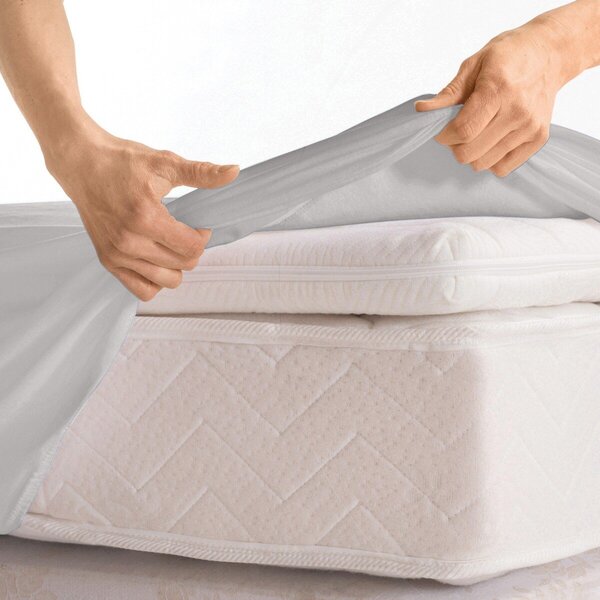 Napínací prostěradlo na polohovací postel zn. Colombine® s hloubkou rohů 26 cm, z polycotonu perlová šedá 140x190 cm