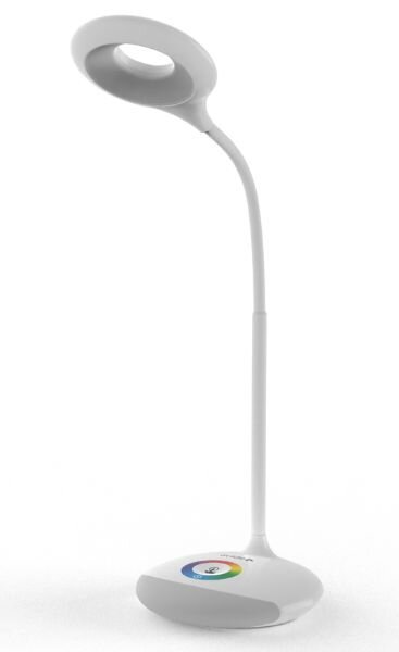 Nabíjecí stmívatelná LED stolní lampa 4W 250lm denní světlo, RGB podstavec