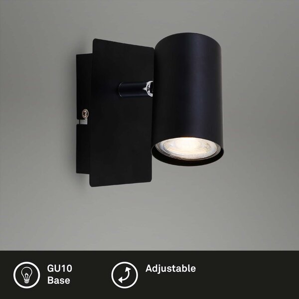 BRILO 2857-015 Bodové svítidlo 12,3 cm 1xGU10 40W černá - BRILO