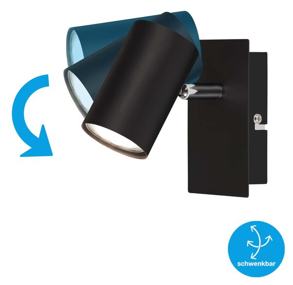 BRILO 2857-015 Bodové svítidlo 12,3 cm 1xGU10 40W černá - BRILO