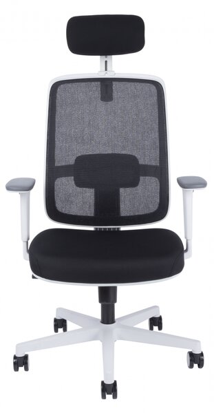Kancelářská ergonomická židle CANTO W — černá / bílá