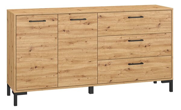Komoda s dvířky a šuplíky BEDA - dub artisan