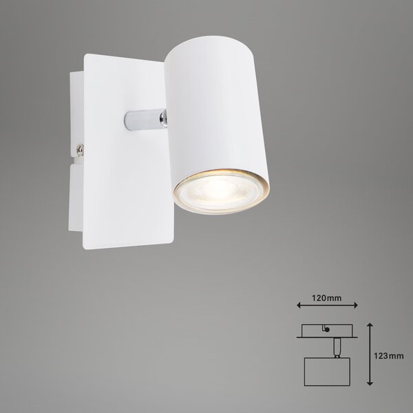 BRILO 2857-016 Bodové svítidlo 12,3 cm 1xGU10 40W bílé - BRILO