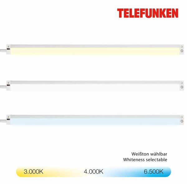 TF 202706TF TELEFUNKEN CCT svítidlo pod skříňku s čidlem, 50 cm, 5,5 W, 520 lm, bílé - BRILONER