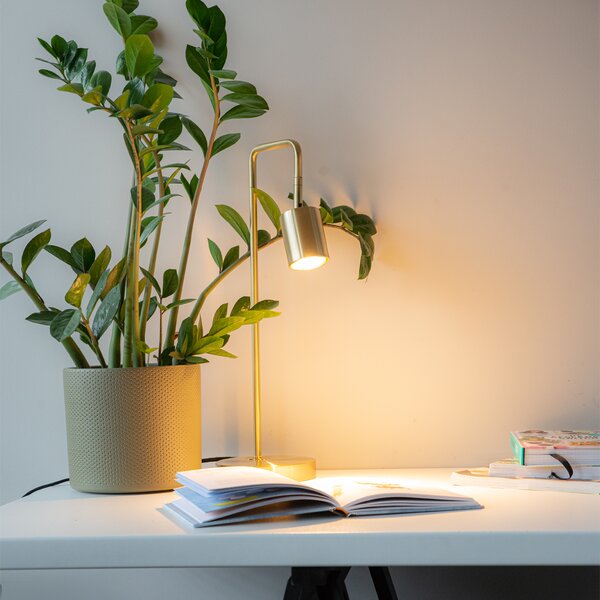 Moderní stolní lampa mosazná nastavitelná - Java