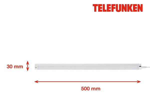 TF 202706TF TELEFUNKEN CCT svítidlo pod skříňku s čidlem, 50 cm, 5,5 W, 520 lm, bílé - BRILONER