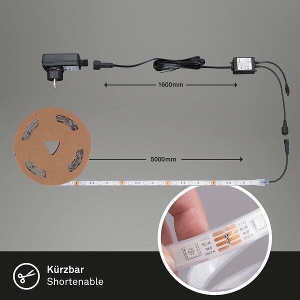 BRILO 2035-150 RGB LED pásek 500 cm 0,1W bílé - BRILO