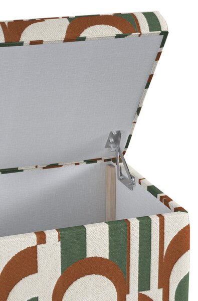 Čalouněná skříň barva zelená látka pletený vzor, vzorované