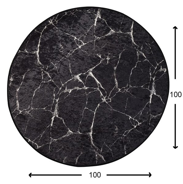 ASIR Koberec (100 cm) MARBLE černý mramor