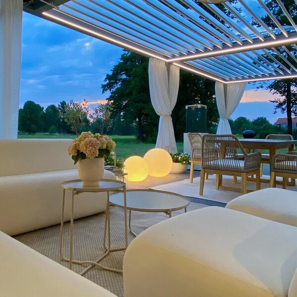 Moderní venkovní lampa bílá 56 cm IP65 - Nura