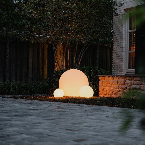 Moderní venkovní lampa bílá 25 cm IP65 - Nura