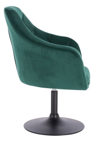 LuxuryForm DESIGN Křeslo ANDORA VELUR na černém talíři - zelené