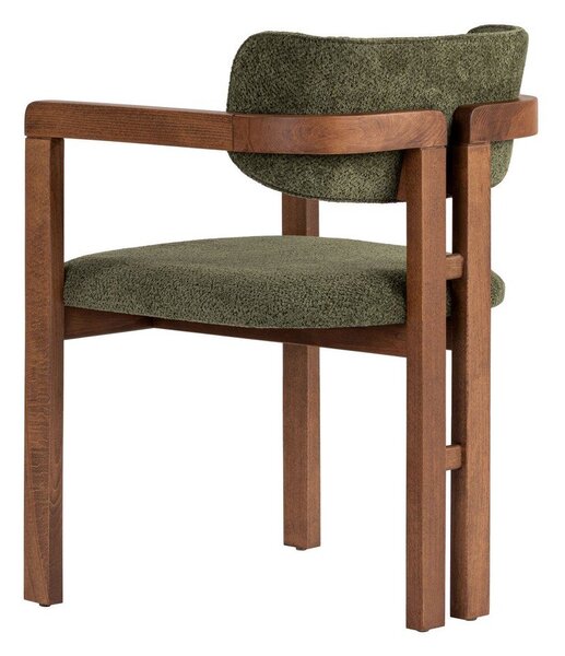 Tmavě zelené jídelní křeslo s područkami Toscana – Kalune Design