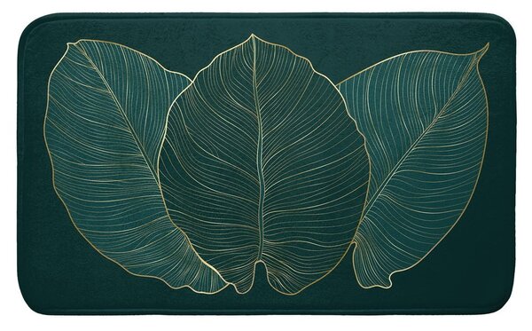 Tmavě zelená koupelnová předložka 45x75 cm Jade – douceur d'intérieur