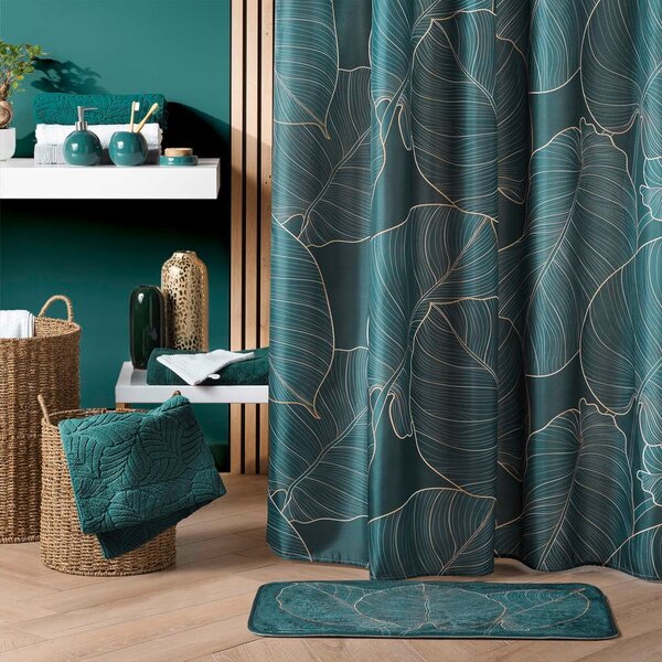 Tmavě zelená koupelnová předložka 45x75 cm Jade – douceur d'intérieur