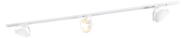 1-fázový kolejnicový systém s 3 nastavitelnými bílými reflektory - Magnax