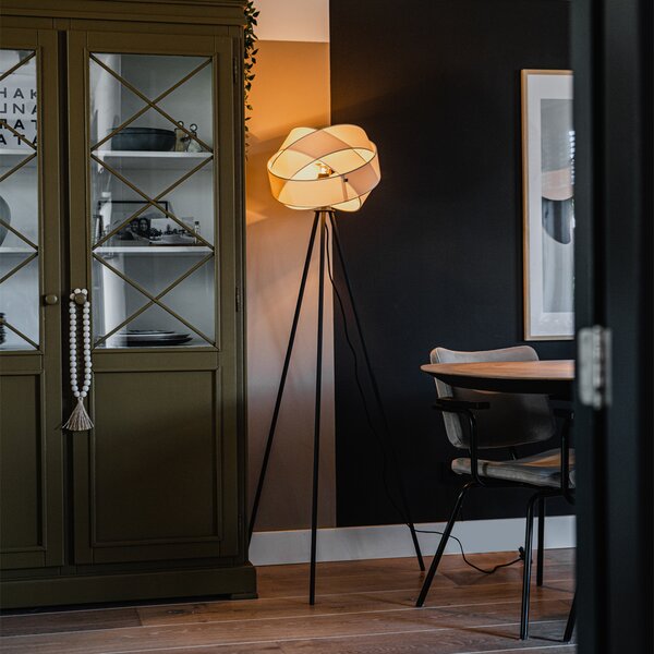 Moderní stojací lampa bílá - Cloth
