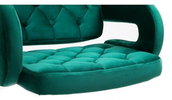 LuxuryForm DESIGN Židle ADRIA VELUR na stříbrném kříži - zelená