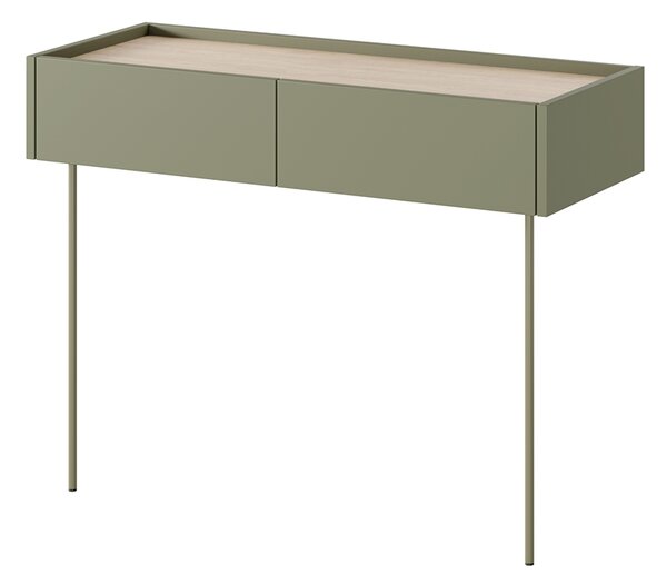 Toaletní/konzolový stolek Desin 100 cm - olivová / dub nagano