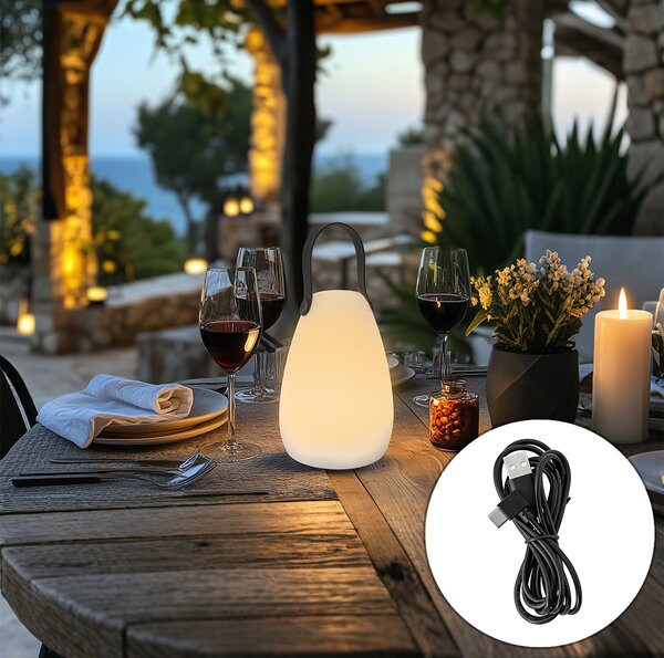 Moderní stolní lampa RGBW dobíjecí IP54 - Pion