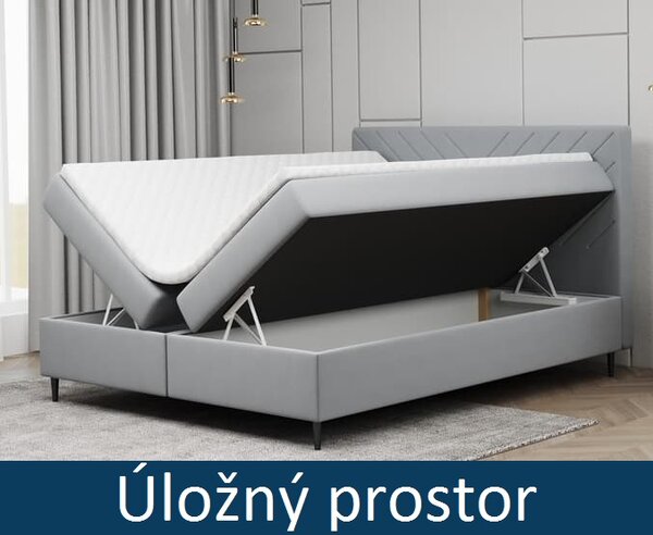 Čalouněná postel Baltic - Matt Velvet 68 Rozměr: 120x200