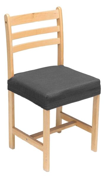 Pružný jednobarevný potah na židli nebo sedák šedá sedák
