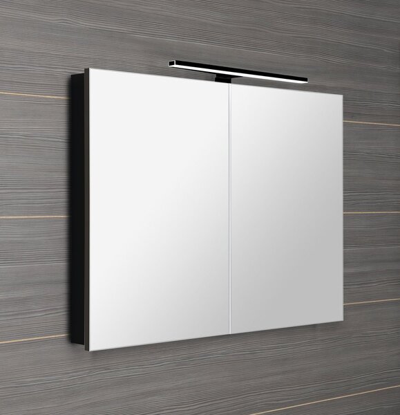 Sapho Sapho, GRETA galerka s LED osvětlením, 101x70x14cm, černá mat, GR105-0035