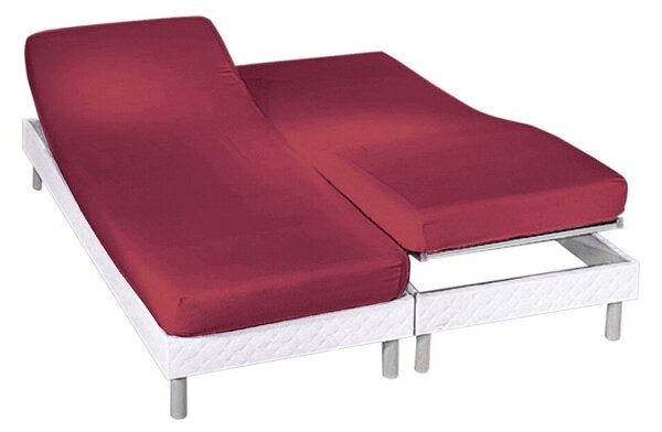 Napínací prostěradlo na polohovací postel zn. Colombine® s hloubkou rohů 26 cm, z bavlny pivoňková 140x190 cm