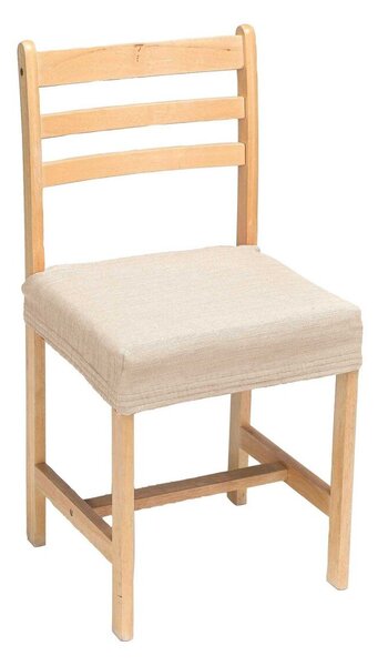 Pružný jednobarevný potah na židli nebo sedák režná sedák