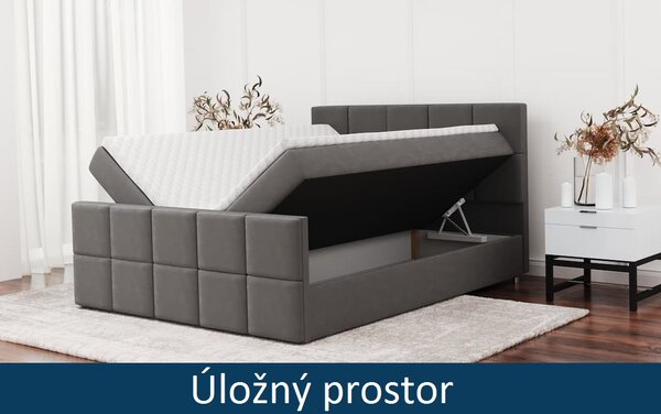 Čalouněná postel Hana - Matt Velvet 99 Rozměr: 140x200