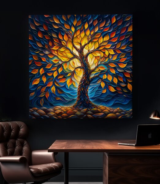 Obraz na plátně - Strom života Šupináč FeelHappy.cz Velikost obrazu (šířka x výška): 40 x 40 cm