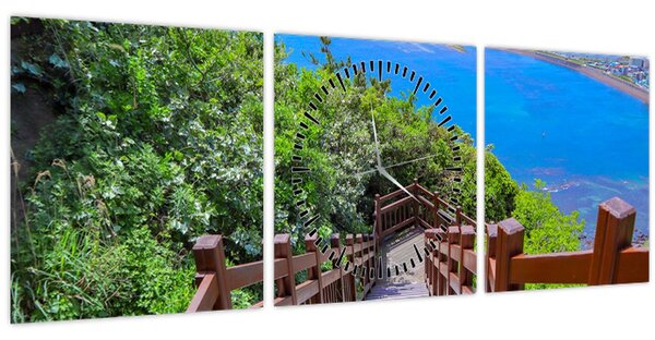 Obraz - Panorama (s hodinami) (90x30 cm)