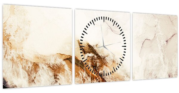 Obraz - Abstrakce (s hodinami) (90x30 cm)