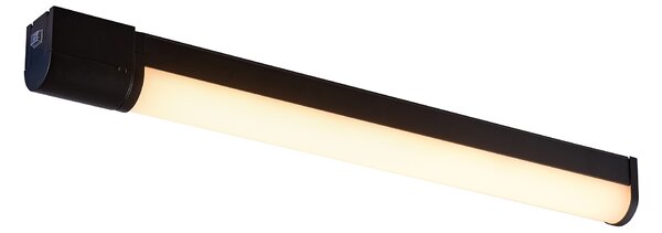Nordlux 2310221003 Malaika 68, nástěnné svítidlo nad zrcadlo s vypínačem a zásuvkou LED 15W 3000K, černá, délka 68,4cm, IP44