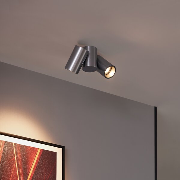 Designové zapuštěné bodové svítidlo antracitově šedé GU10 50 mm 2-světlo výklopné - Michael