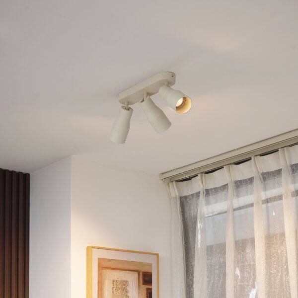 Zakulacené stropní bodové svítidlo béžové GU10 50 mm 3-světlo - Stanley