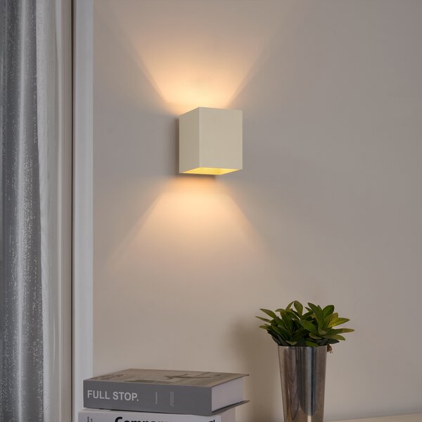 Moderní nástěnná lampa béžová G9 čtvercová - Sola