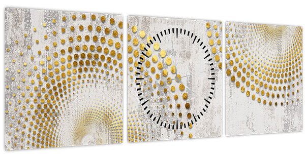 Obraz - Betonový design (s hodinami) (90x30 cm)