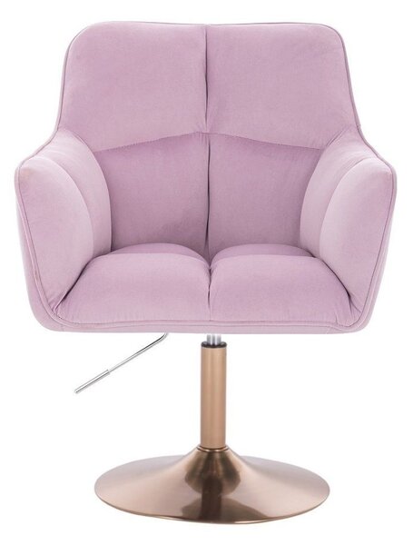 LuxuryForm DESIGN Křeslo AMALFI VELUR na zlatém talíři - levandule